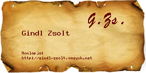 Gindl Zsolt névjegykártya